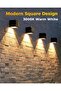 Lohlee Solar Powered Wall Lights, Modern Square Design Wall Sconce, Ip65 Waterproof for Outdoor Use. - 2