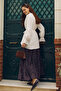 Asymmetrical Double-Breasted Tencel Shirt White - 5