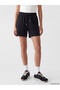 Xside Black Elastic Waist Women Shorts - 2