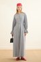 Birit Closed Waist Tie Dress Gray - 6
