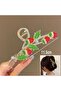 Gold Color Fruit Figured Red Strawberry Design Metal Hair Clip - 4