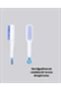 Self-cleaning hair comb - antistatic, silicone tipped, abs material, 22x4 cm
