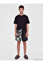 Lcw Kids Black Printed Boys' Swimming Shorts