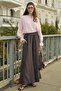 Drawstring Wide Leg Pants Brown - 5