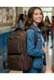 Dp Casual a Quality Brown 6 External Zipper Compartments Water Repellent School Sports Travel Daily Lightweight Fabric Backpack 7-7