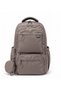 Dp Casual a Quality Mink Ecru 6 External Zippered Water Repellent School Sports Travel Daily Light Fabric Backpack 7-7 - 2