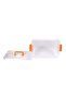 Plastic Storage Box Clear/Orange 20x15x11cm - 4