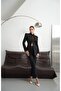 Pointed Long Collar Jacket and Pants Design Set - 4