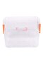Plastic Storage Box Clear/Orange 20x15x11cm - 3