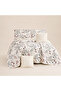 Nefren Premium Quality Velvet Compressed Bedding Set - 6 Pieces Quilted Rose Pattern with Elastic Sheet - 3