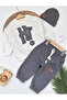 Bereli Embossed Hi Printed Baby Boy Top and Bottom 3-Piece Set - 3