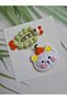 Animal Kingdom Set Handmade Antiallergic Gift Children's Hair Accessory 2-Piece Snap Knitted Hair Clip - 3