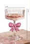 Glass Dessert and Ice Cream Presentation Bowl with Ribbon Feet - 4
