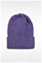 Purple Ribbed Foldable Quality Children's Beret (Ages 3-8) - 2