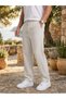 Men's Lightly Textured Linen Blend Pants with Elastic Waist and Pockets, Relaxed Fit - 3