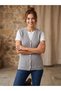 Women's Black V-Neck Hair Knit Detailed Pocketed Buttoned Knitwear Vest, Compatible with Sizes 38-42 - 2