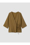 Nevavm Double-Breasted Collar Muslin Oversize Women's Kimono with a Difference - 5