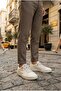 Noka North Comfortable Rubber Lace-Up Sneaker Linen Men's Shoes - 6