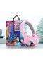 Kids Bluetooth Wireless Headphones with Mic, Cartoon Stitch Design, Foldable Over-Ear Headphones, Soft Cushions, HiFi Stereo Sound, Anime 3D Ears, AH-806 Blue, Perfect Gift for Kids Pink - 3