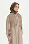 Sequin Mesh Detailed Ferace - Beige - 2