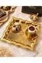 Gold 6-Piece Metal Delicate Square Presentation Tray-Gold - 4