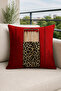 Retro Coquette Leopard Cherry Bow Patterned Digital Printed Decorative Throw Pillow Cover (Double Sided) - 4