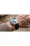 Black Men's Wristwatch |   43 mm Case, Black Leather Strap, Black Dial - 2
