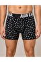 Men's Black and White Lightning Patterned Cotton Boxers - Db339