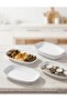 6 Pieces White Melamine Boat Plate 33X20Cm Large Size Salad Plate Affordable Oval Plate for Daily Use - 2