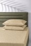 Double Striped Satin Bed Sheet Elastic Duvet Cover Set Hotel Type Soft & Shiny Boxed - 2