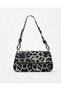 Leopard Patterned Baguette Shoulder Bag – White & Black - 3