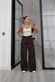 Bitter Brown Single Pleated Wide Leg Jeans - 3