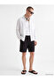 Xside Black Relax Fit Gabardine Men's Shorts - 2