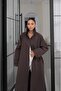 Acı Kahve Hazel Belted Long Trench Coat - 4
