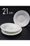 6 Pieces of Melamine 21cm Deep Dinner Plate, Resistant to All Impacts, Water-Resistant Plate