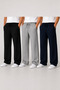 Men's 3-Piece Casual Tracksuit Set Black Gray Navy Blue with Pockets Comfortable Cut for Daily Use