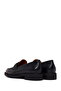 Women's Black Buckle Leather Loafer Af220009Dv - 6