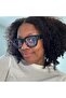 Fashion Square Glasses for Women Men Trendy Thick Frame Computer Eyeglasses Black Frame Clear Lens e - 3