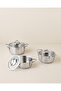 Siena Steel 6 Piece Cookware Set 14 - 16 - 18 cm Silver
