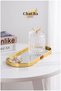 Nordic Luxury Mirrored Decorative Presentation Tray |   Home Detailed Oval Perfume, Jewelry and Cosmetic Organizer - 5
