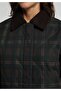 Regular Fit Shirt Neck Zippered Lined Water Resistant Women's Brown Coat - 4