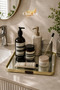 Nordic Luxury Mirrored Decorative Presentation Tray |   Home Detailed Square Perfume, Jewelry and Cosmetic Organizer - 4