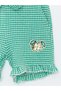 Two Mt Shop Quality Calimera Kids Green Printed Girls' Shorts with Elastic Waistband - 3