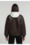 Regular Fit Hooded Zippered Lined Coated Women's Brown Coat Pu - 2