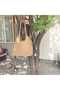 Hand-Knitted Unlined Straw Bag - 2