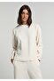 Regular Fit Round Neck Plain Women's Stone Sweatshirt