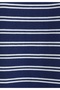 Regular Fit Polo Neck Striped Women's Navy Blue Sweatshirt - 6