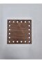 10 Pieces of Wooden Walnut Patterned 10X10 cm Tray Knitting Plate Supla Perforated Coaster Crochet Base Craft Basket Base - 3