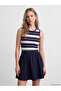 Esvab • Modern & Distinctive Zero Roba Collar Striped Women's Knitwear Undershirt