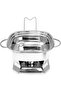Stainless Steel Chafing Dish 2L Food Warmer with Removable Bowl, Lid, Stand and Candle Holder, Silver - 6